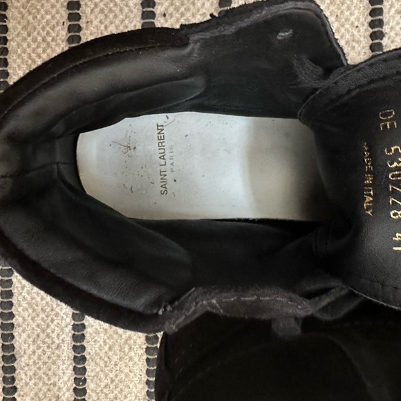 Saint Laurent mid top sneaker, black calf suede, size 41 - Picture 5 of 7